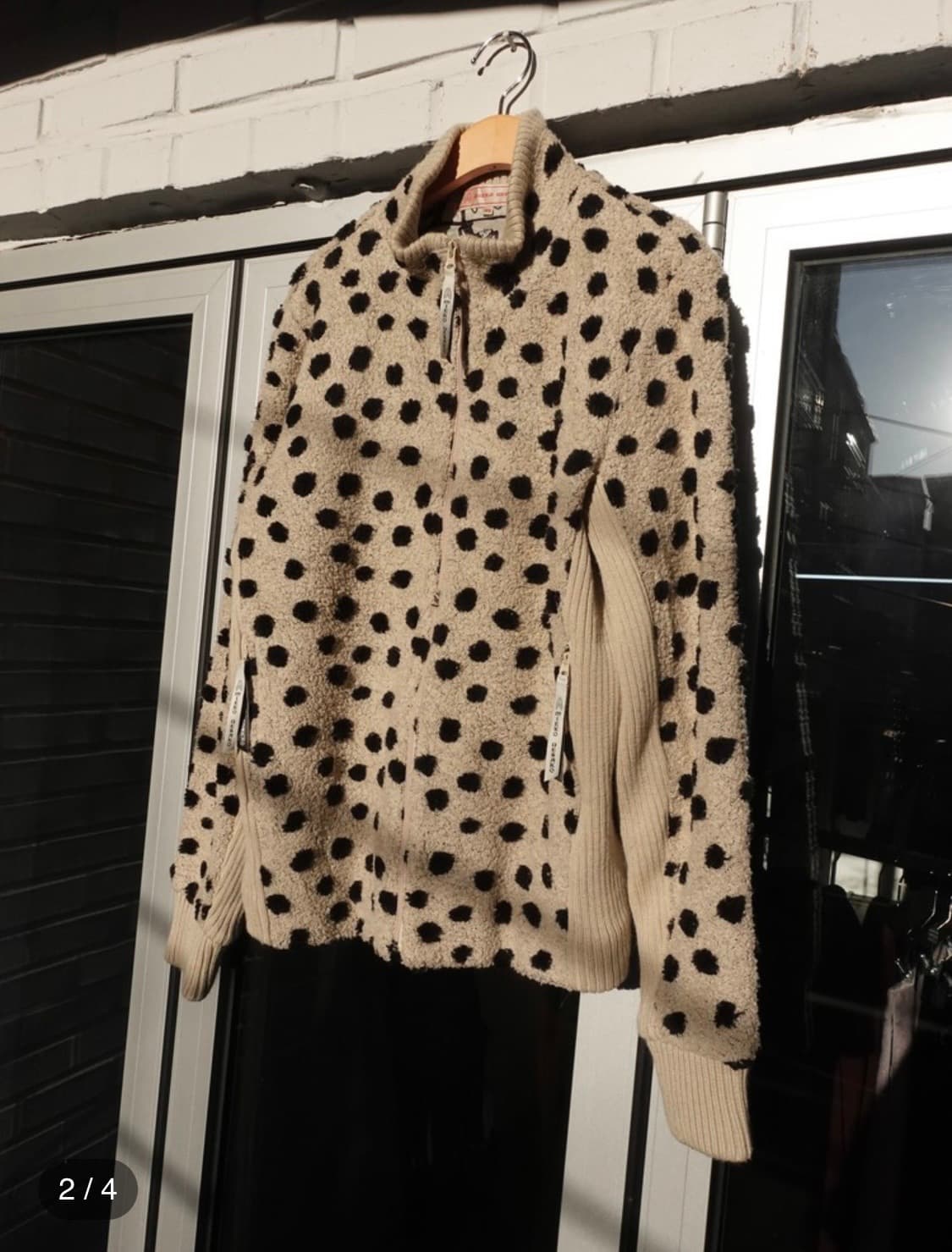 빈티지 Mieko uesa 도트 플리스 집업 상품이미지1