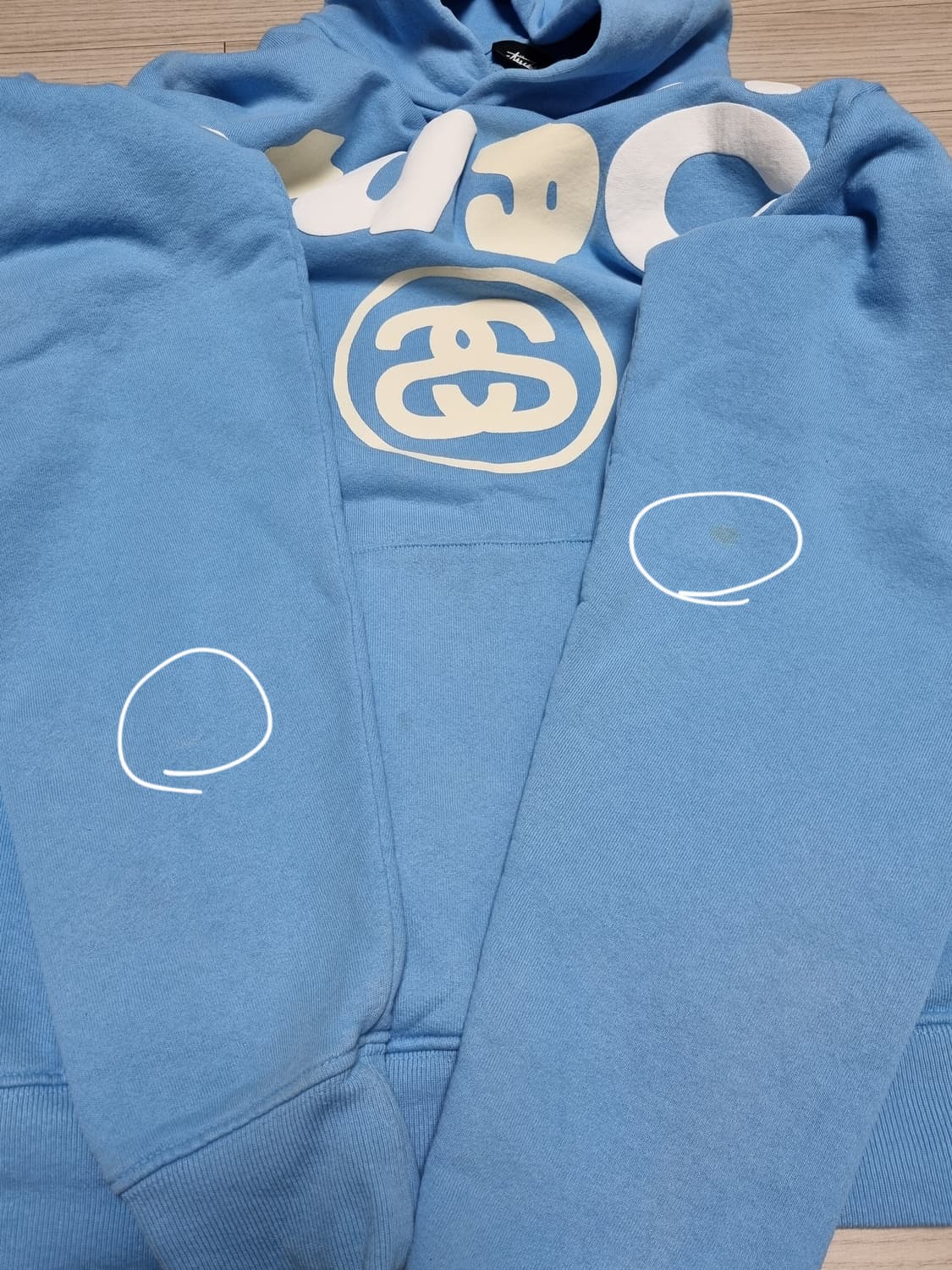 스투시 x CPFM 피그먼트 다이드 후드 블루 상품이미지7