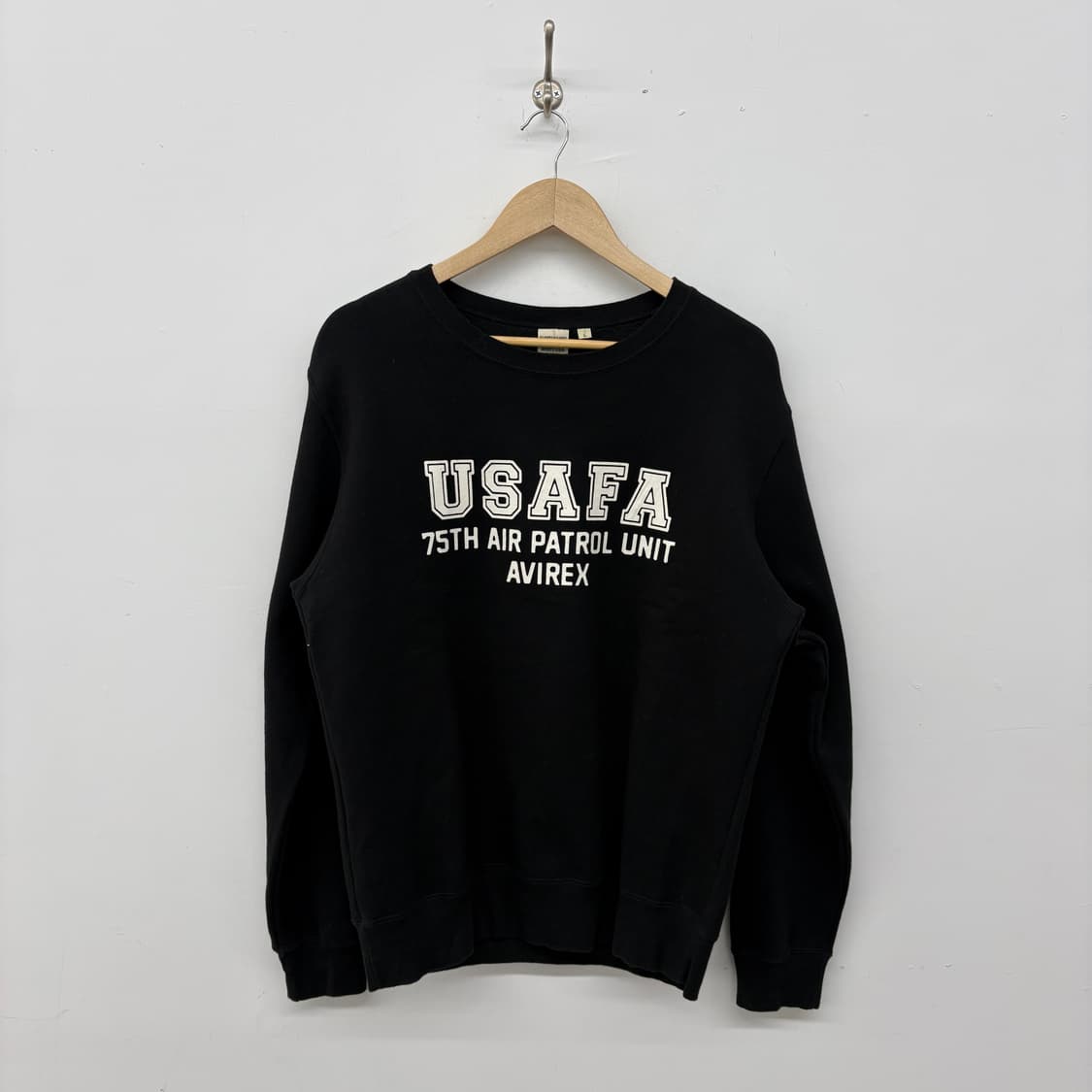 아비렉스 USAFA 블랙 맨투맨 티셔츠 남성 L 상품이미지1