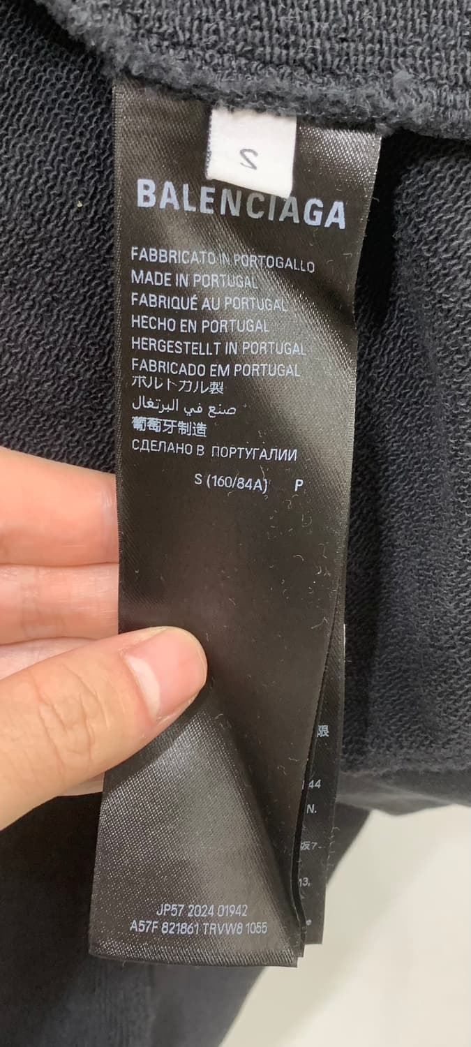 [S]발렌시아가 바스켓볼 후드티셔츠 블랙 상품이미지6