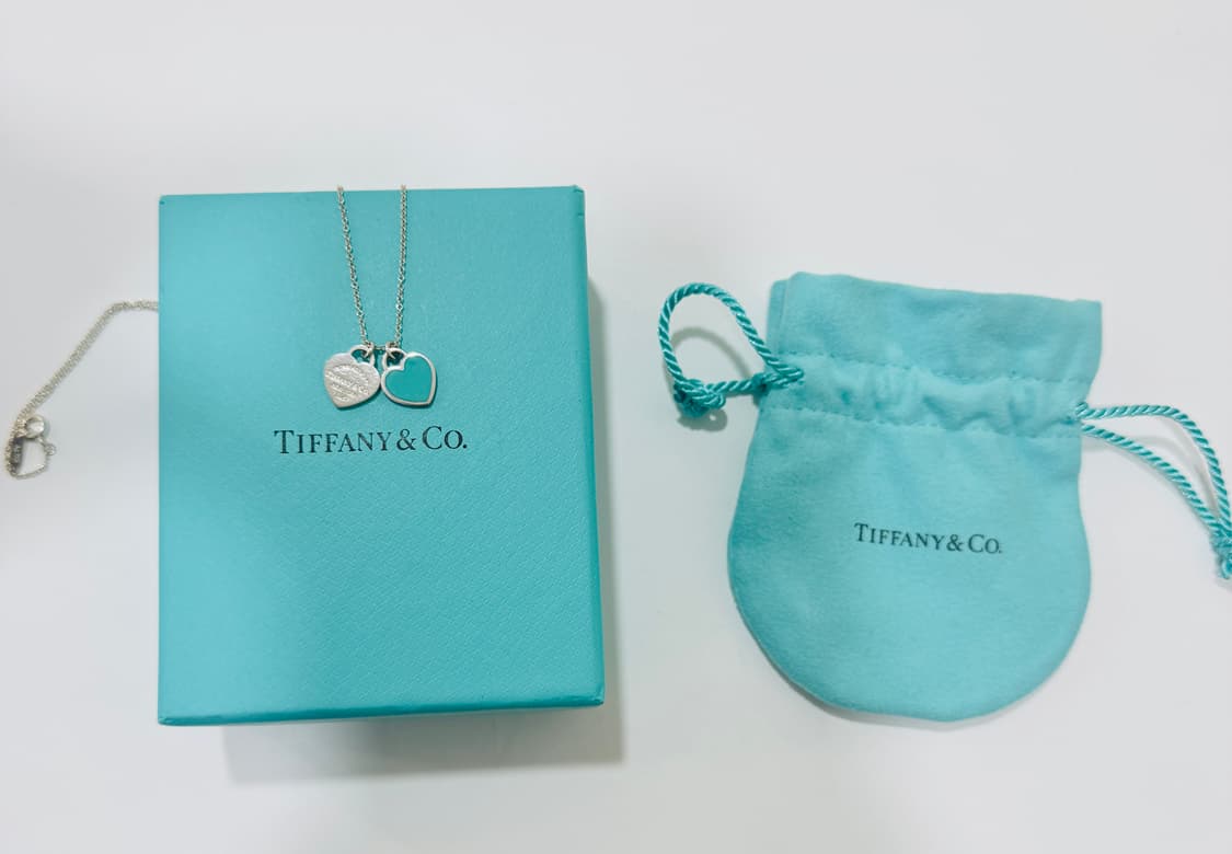티파니앤코 리턴투 더블하트 목걸이(블루 애나멜) 상품이미지4