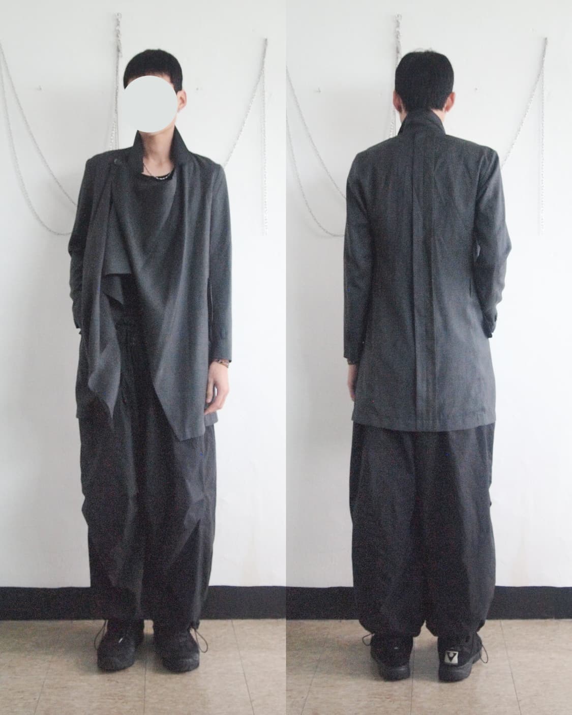 줄리아노 후지와라 아방가르드 드레이프 코트 상품이미지1