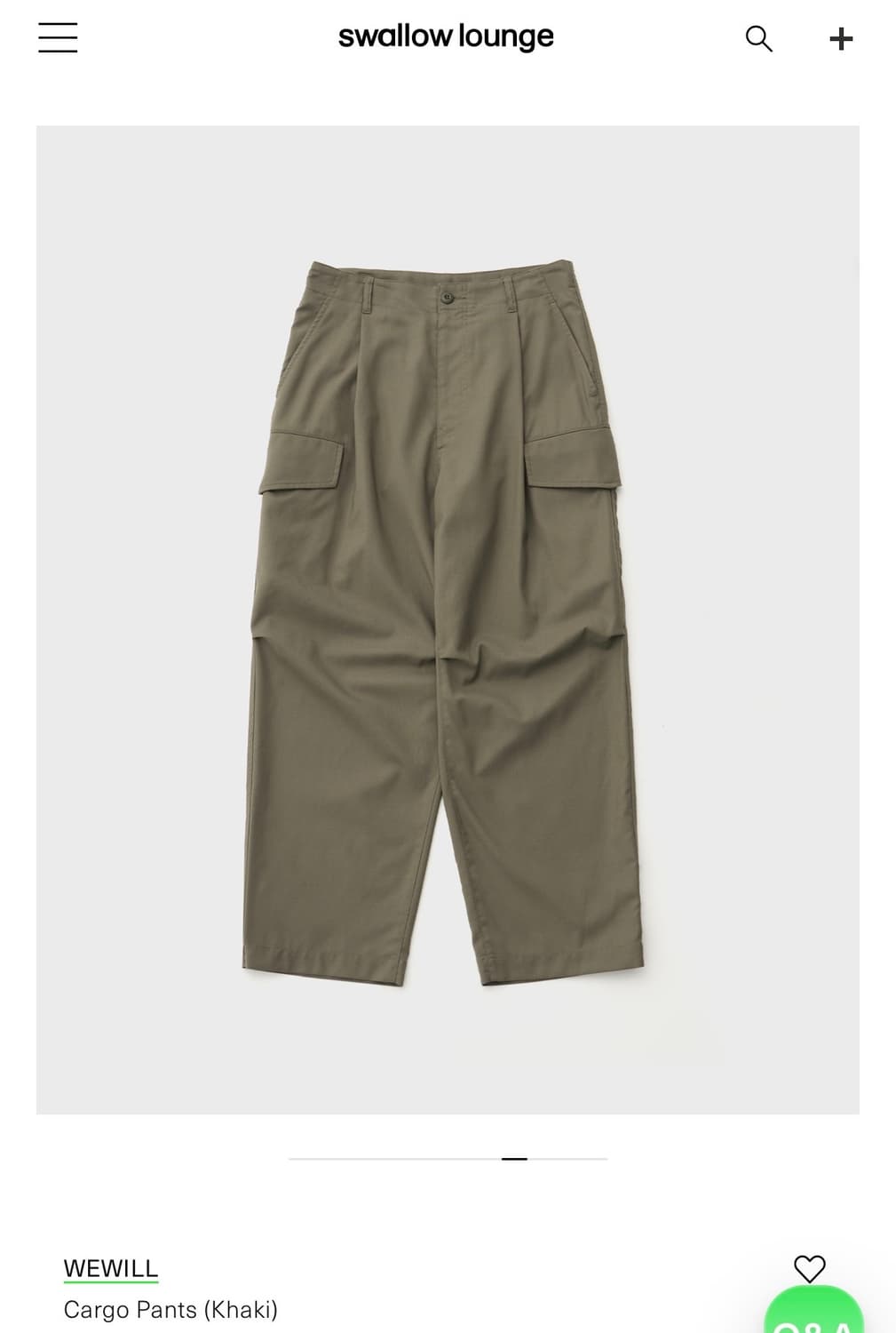 wewill cargo pants khaki 1 상품이미지4