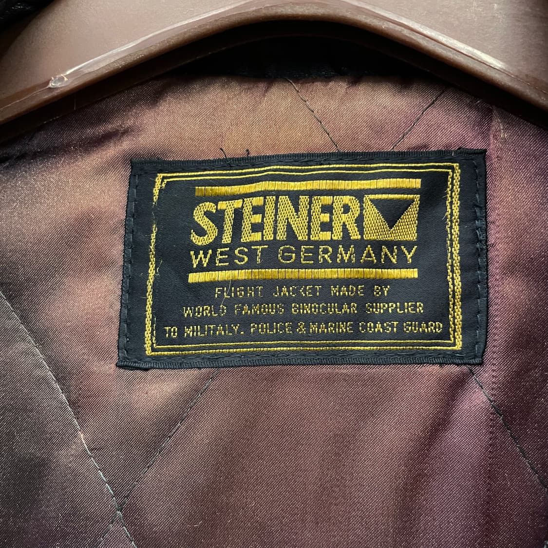 90s STEINER 서독 플라이트 밀리터리 폴리스 가드 가죽 자켓 상품이미지8