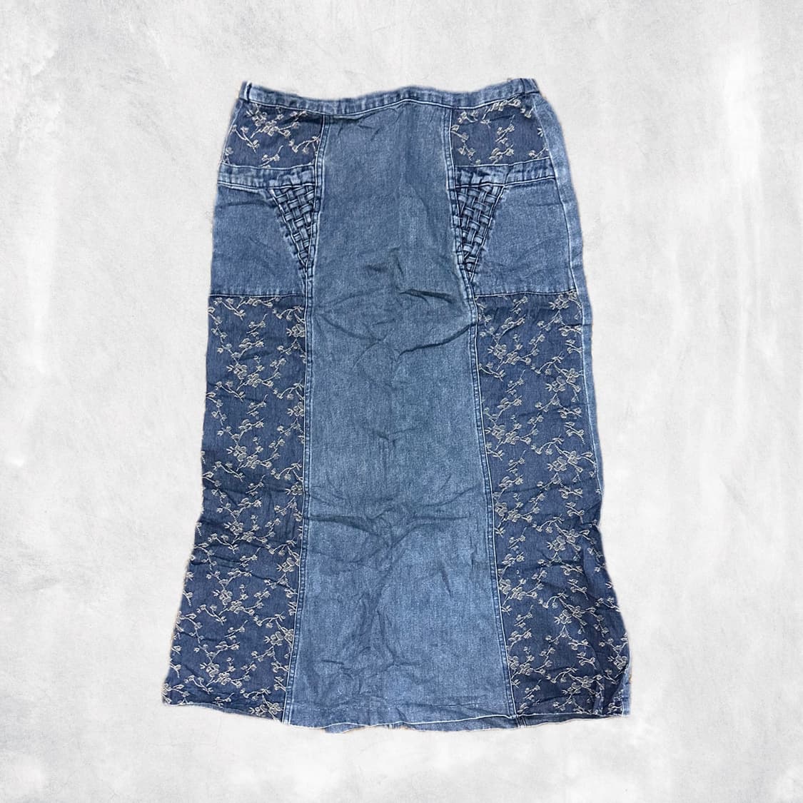 denim flower long sk 상품이미지1