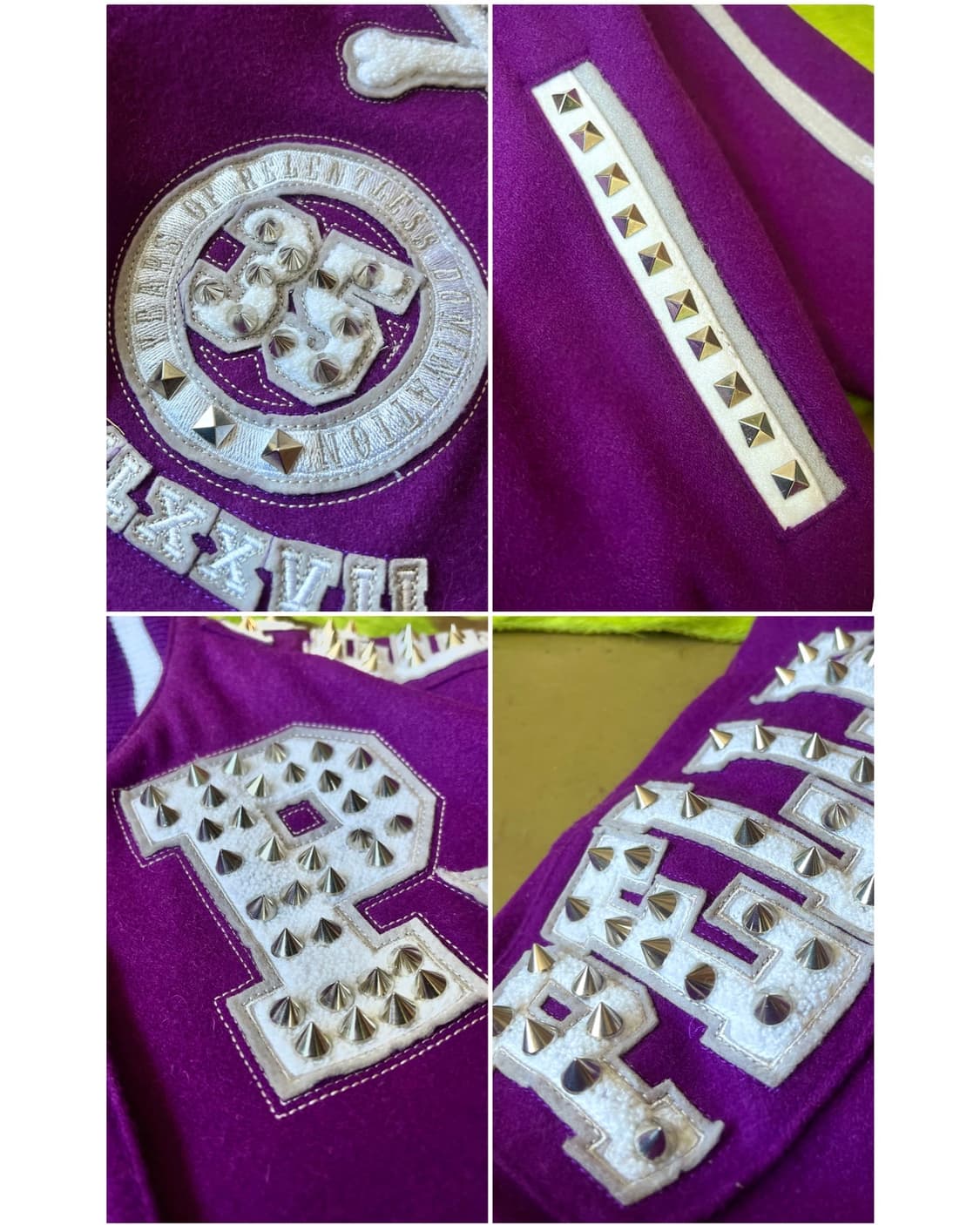 Pelle Pelle Spike Studs Wool Varsity JK 상품이미지5