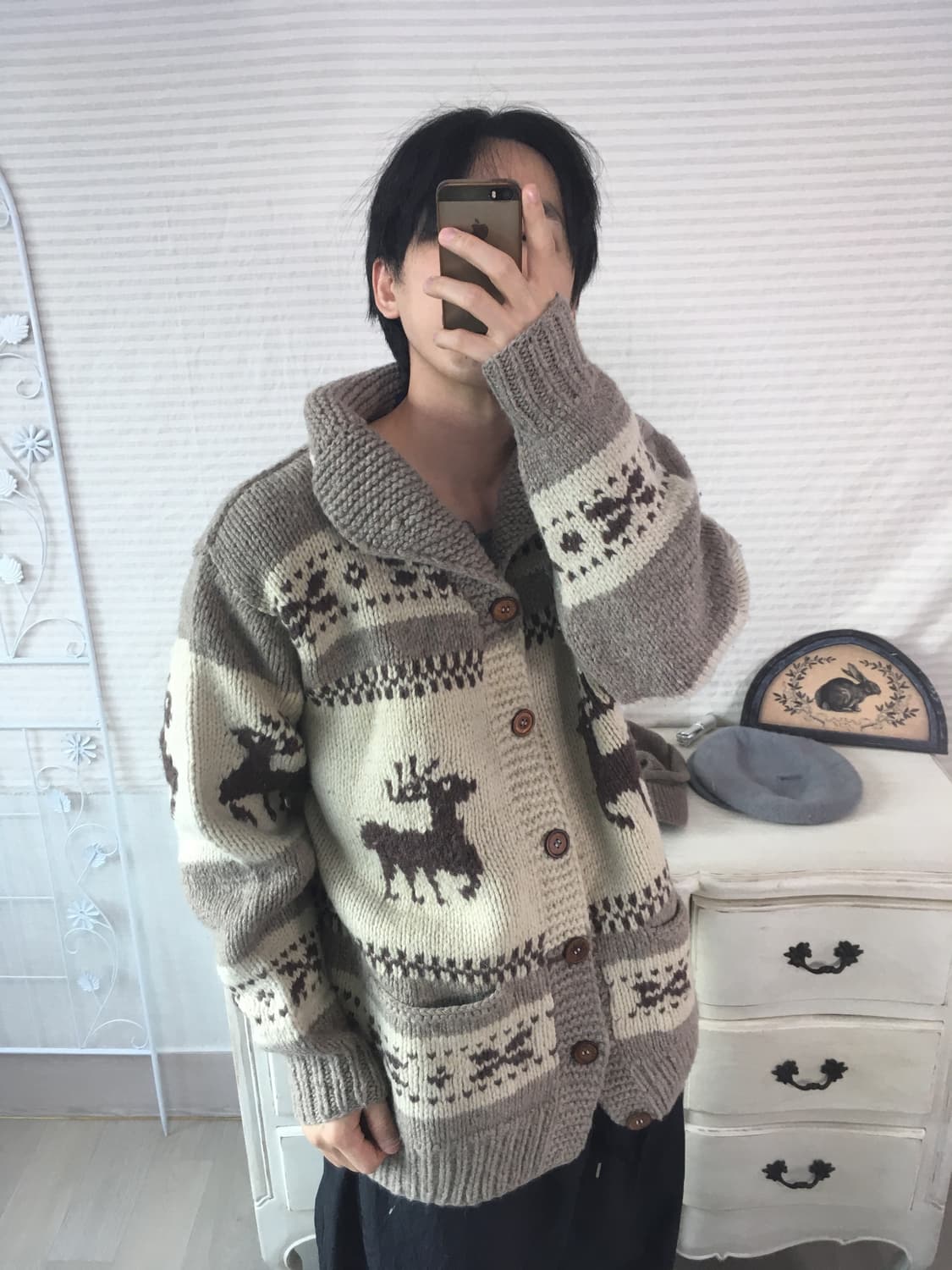 울 루돌프 버튼 코위찬 y2k 스트릿 갸루 펑키 일본빈티지684 상품이미지4