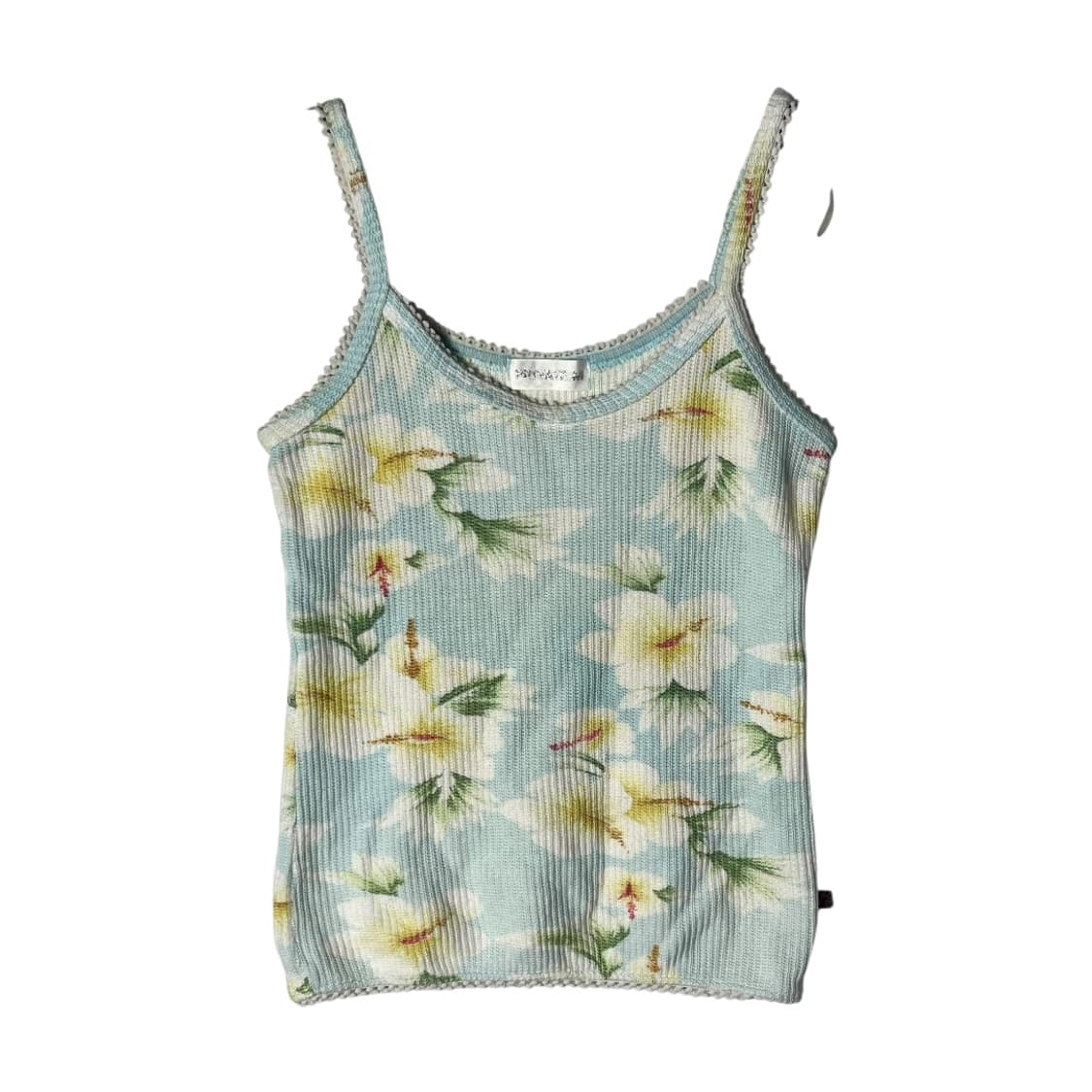 [JPN] 빈티지 플로럴 코튼 니트 슬리브리스 상품이미지1