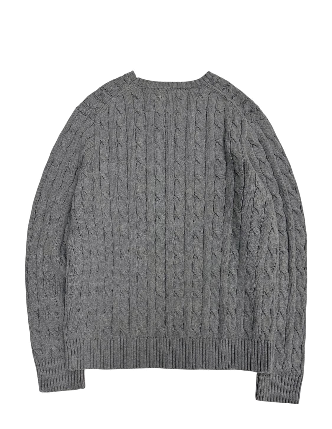 폴로 꽈배기 케이블니트 그레이 (L) 상품이미지8