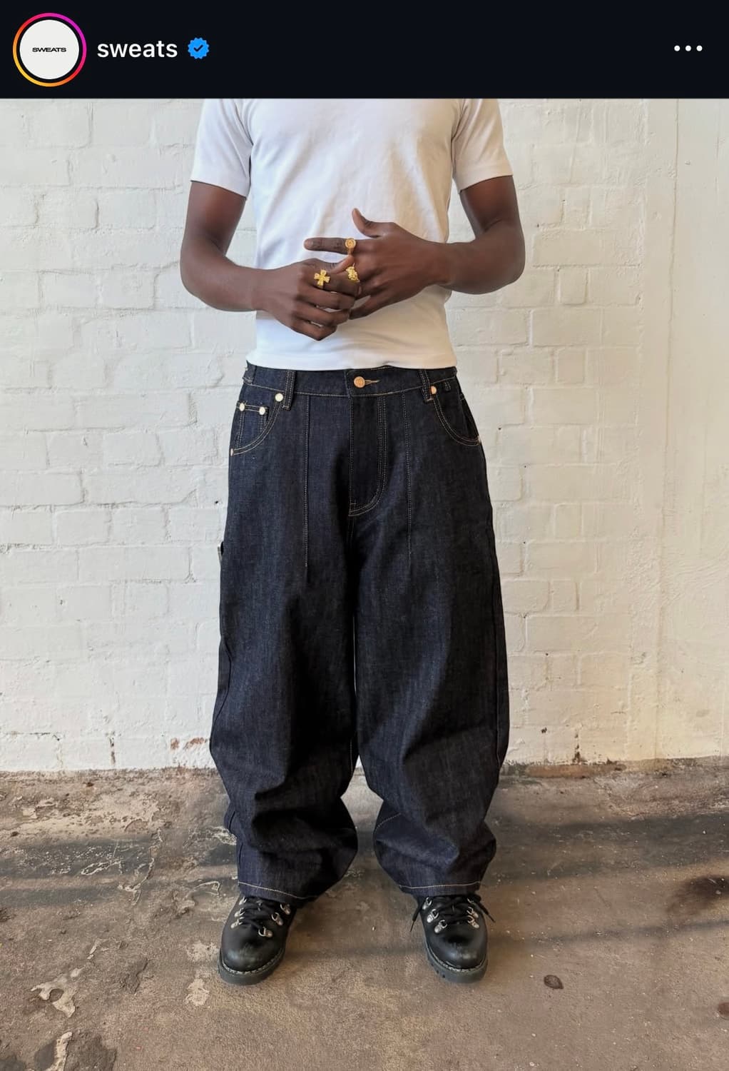 sweats collective Indigo Baggy Denim 상품이미지5