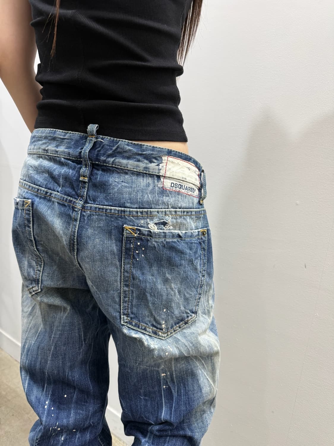 디스퀘어드 워싱 페인팅 데님팬츠 상품이미지8