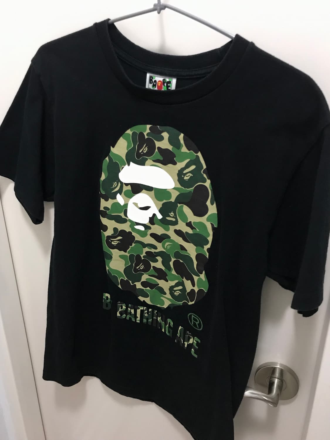 베이프 카모 블랙 반팔 S 상품이미지3