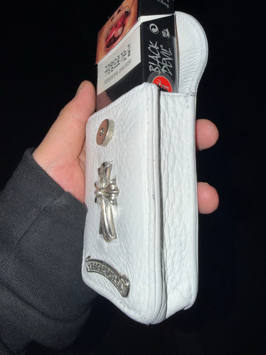 크롬하츠 화이트 가죽 담배 케이스 상품이미지2