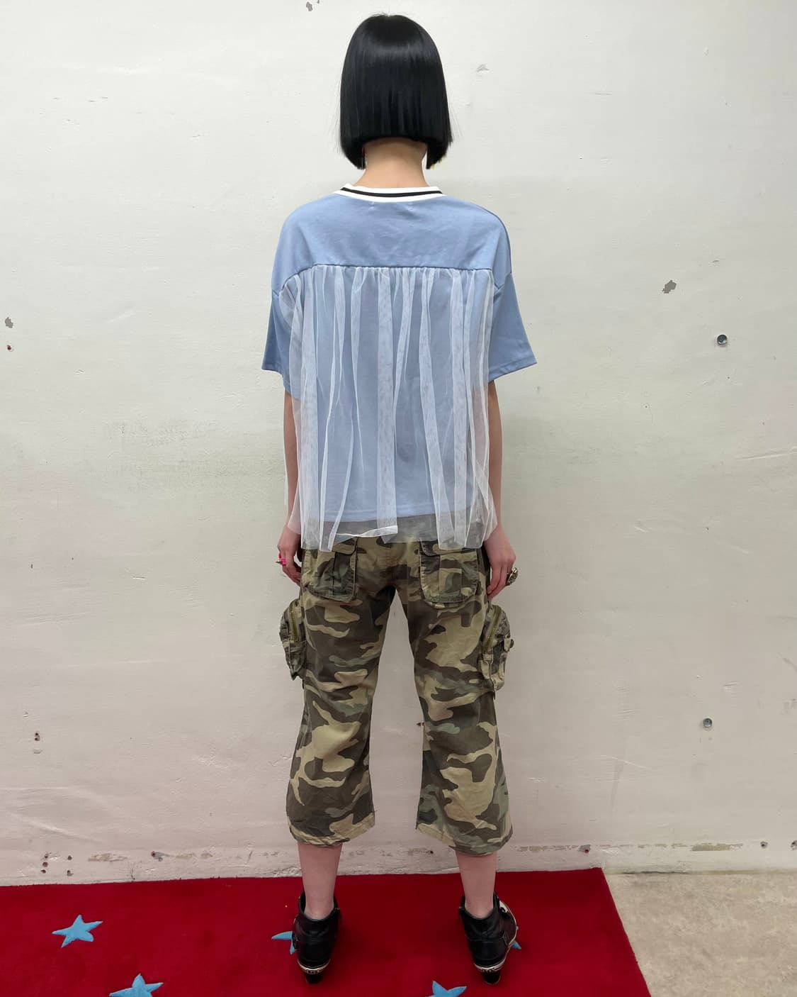 Sporty White Lace 96 Blue T-Shirt  상품이미지4