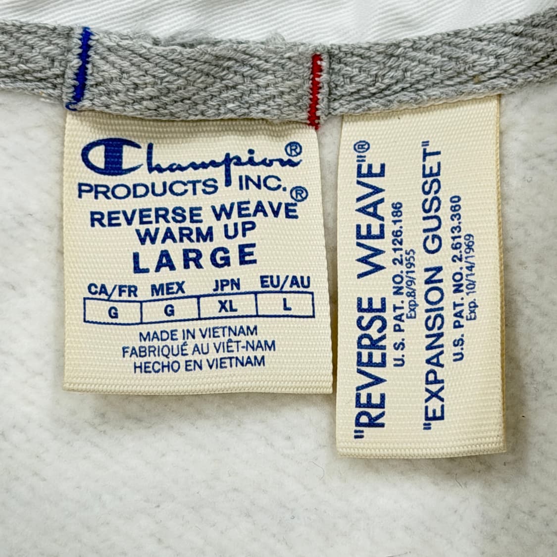 챔피온 리버스위브 스트라이프 럭비 PK 기모 맨투맨 그레이 L 상품이미지3