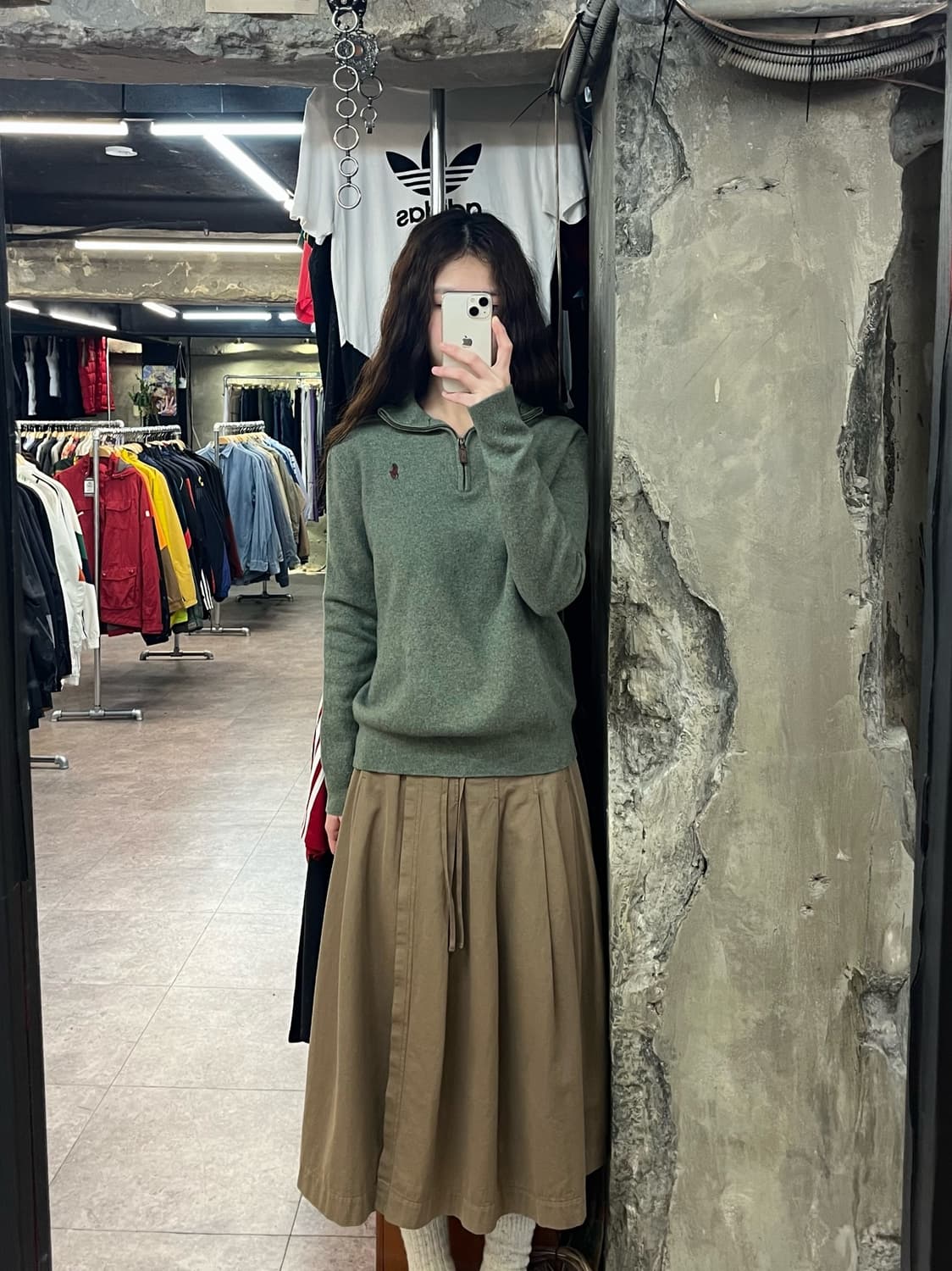 폴로 랄프로렌 반집업 니트 그린 XL #csz2341 상품이미지2