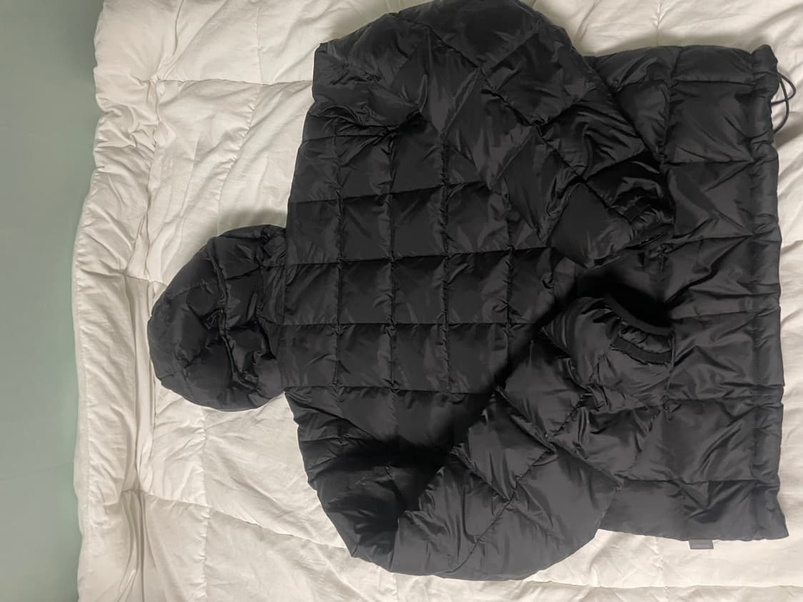 Espionage Hooded Light Down Jacket Black 상품이미지2