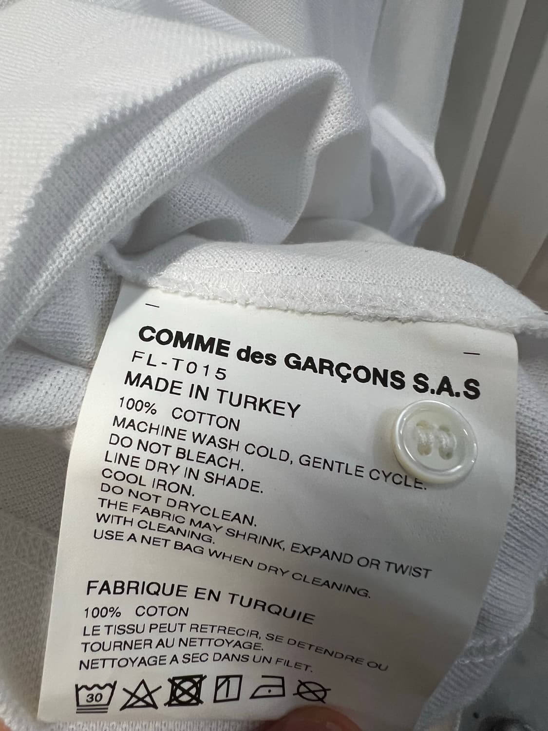 라코스테X꼼데가르숑 화이트 폴로티 상품이미지6