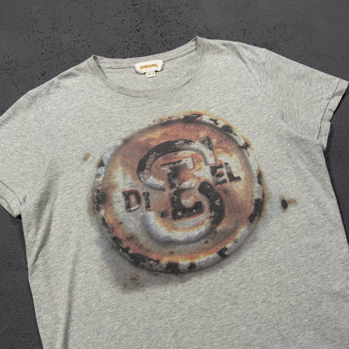 Diesel 디젤 써클로고 그레이 반팔티 상품이미지1