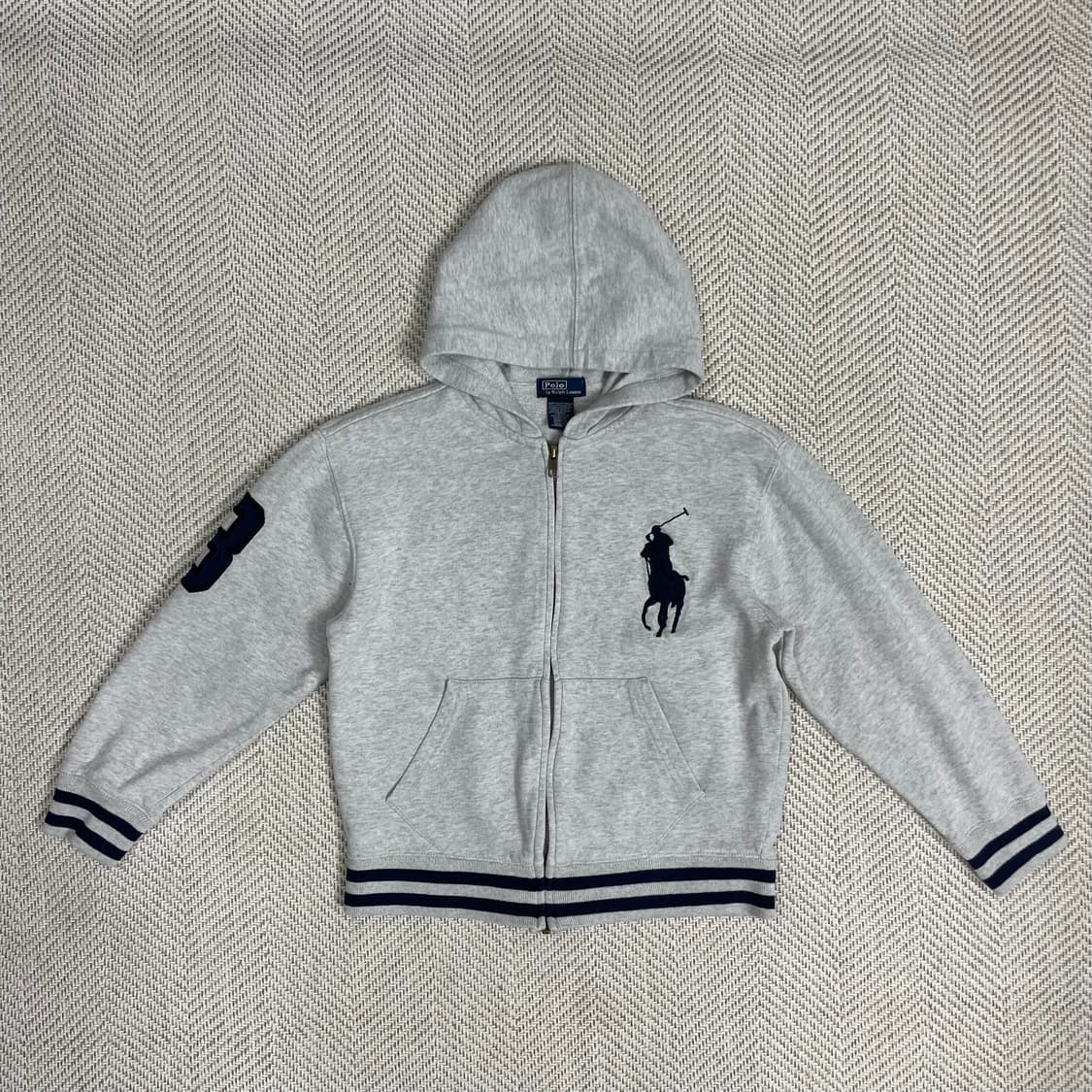 폴로 랄프로렌 그레이 후드집업 S 상품이미지1
