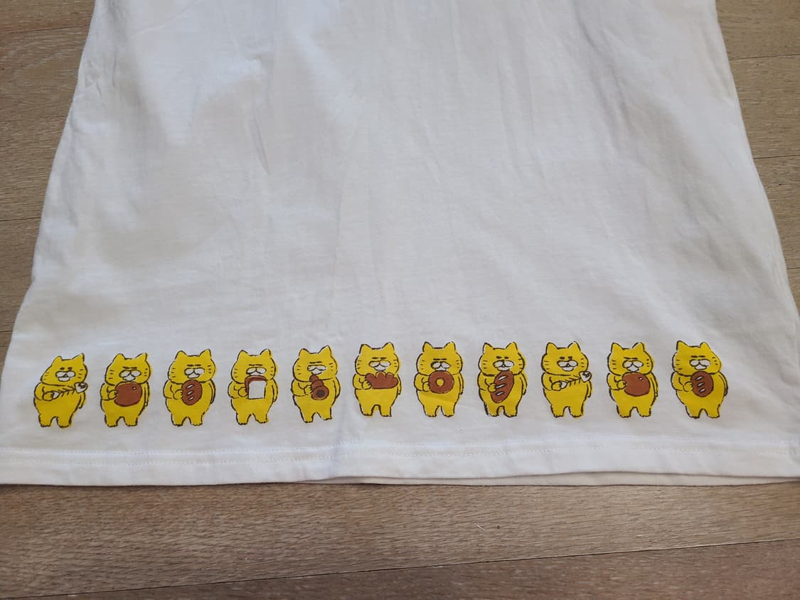 노라 네코 군단 고양이 캐릭터 프린팅 반팔 티셔츠 반팔티 모리걸 레이어드 상품이미지3