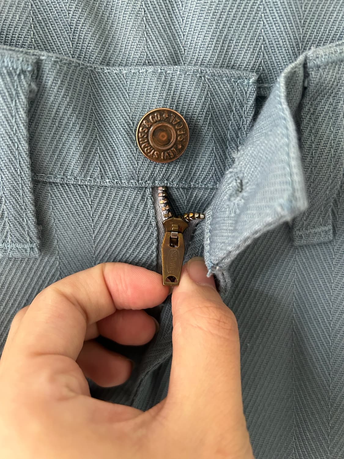70's vtg Levis HBT Sta-Prest Big E Pant. 상품이미지3
