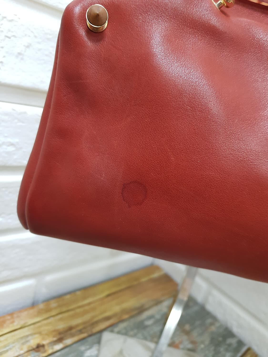 [정품] 펜디 우드핸들 스터드 토트백 상품이미지5