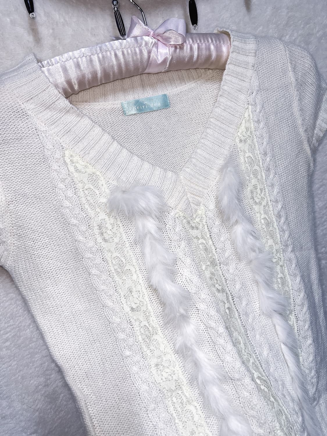 윈터페어리 래빗퍼 반팔니트 로걀탑 로맨틱갸루 시로 달천 핀터 헤이세이 상품이미지9