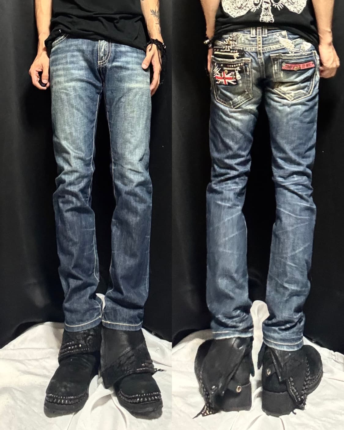 “Robins Jeans”Y2K Patchwork Detail Pants 상품이미지1