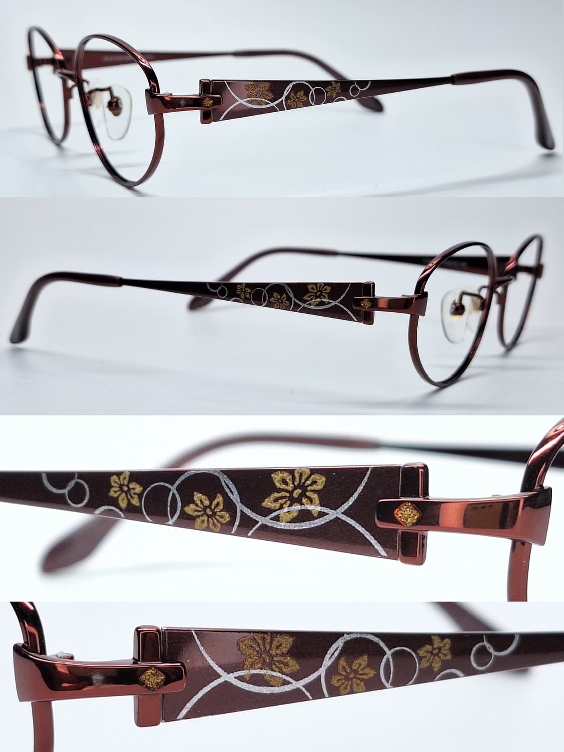 일본 사바에 하우스 HANAHARU No.3292 꽃무늬 티타늄 안경테 상품이미지5