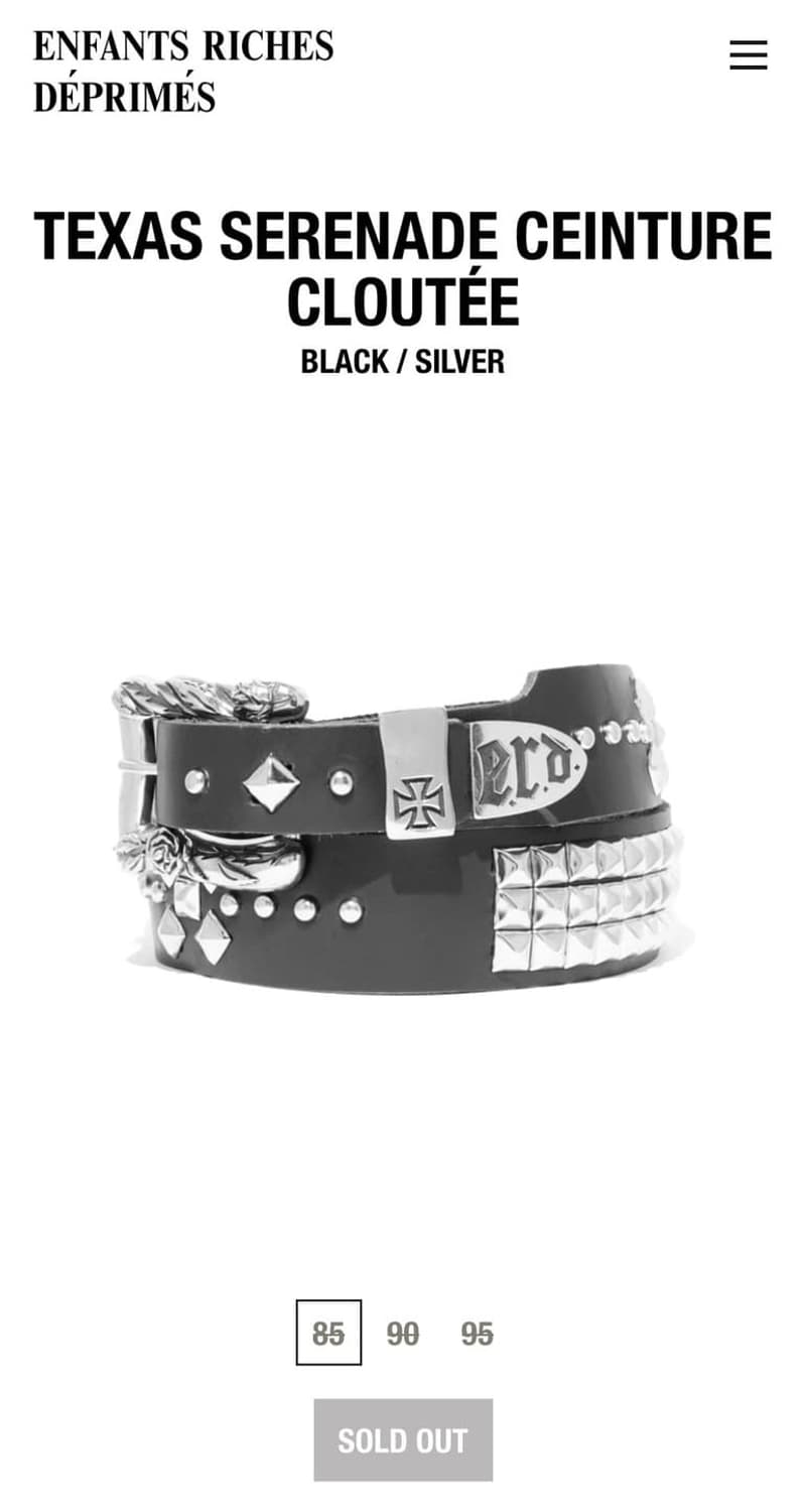 90)앙팡리쉬데프리메 텍사스 세레나데 벨트 상품이미지1