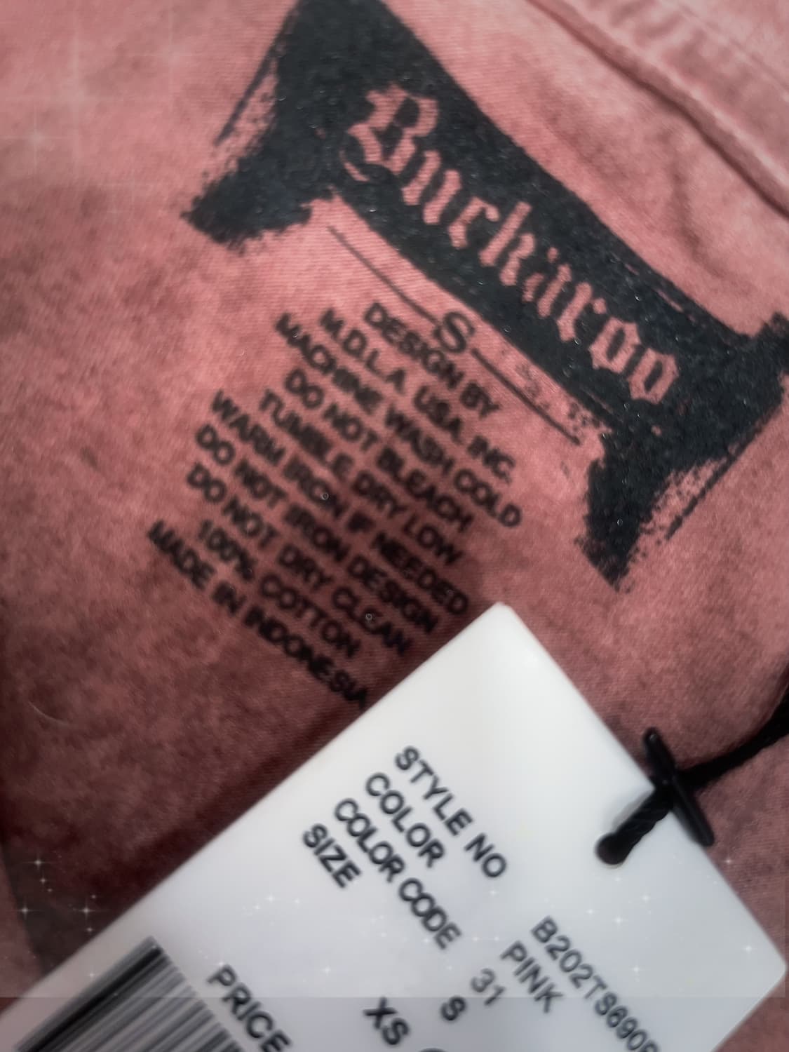 Buckaroo Punk Y2K 그런지 공겜여주 언발 반팔티 XS 상품이미지5