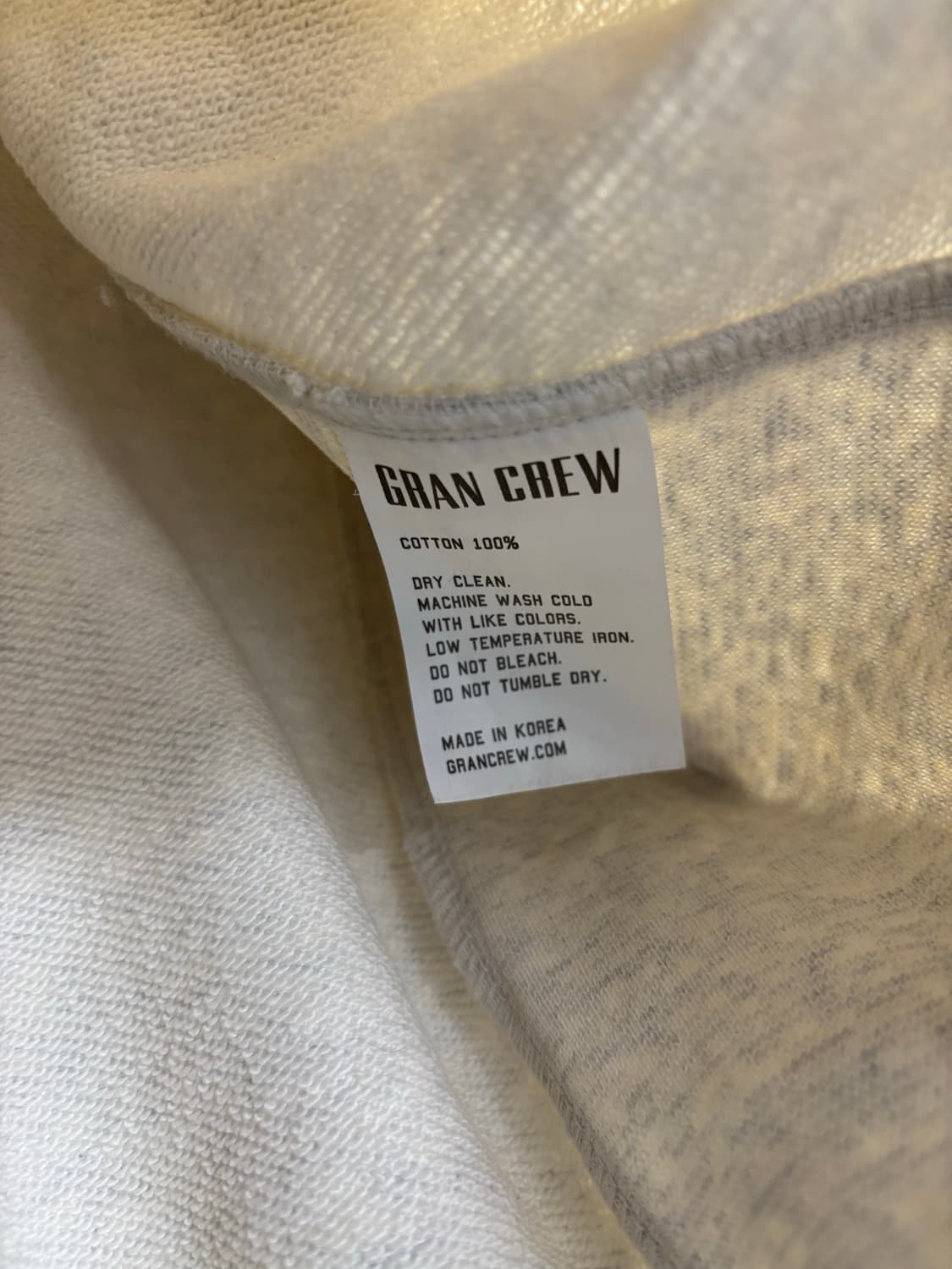 그랑크루 GRAN CREW HERITAGE 크루넥 맨투맨 상품이미지4