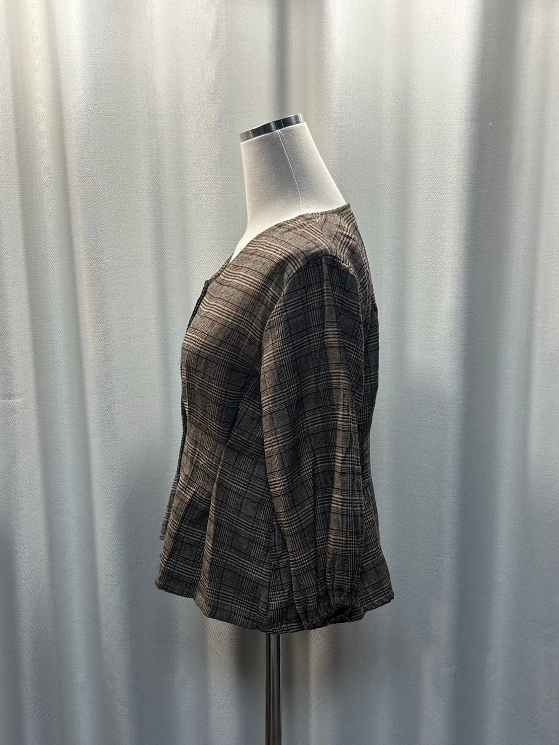 브라운 체크 셔츠 상품이미지2