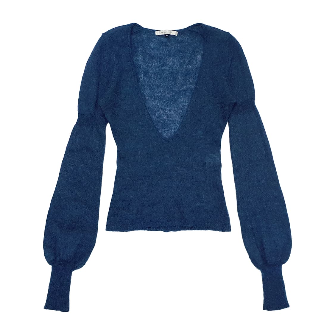 모헤어 레이어드 v넥 숏 니트 탑 상품이미지2