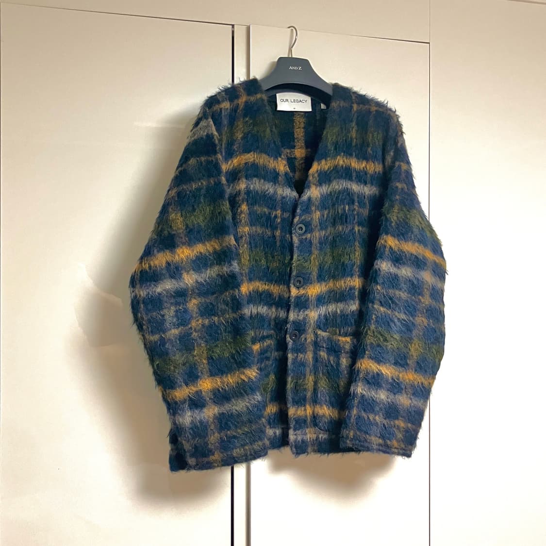 (48) 아워레가시 17FW 체크 모헤어 가디건 상품이미지3