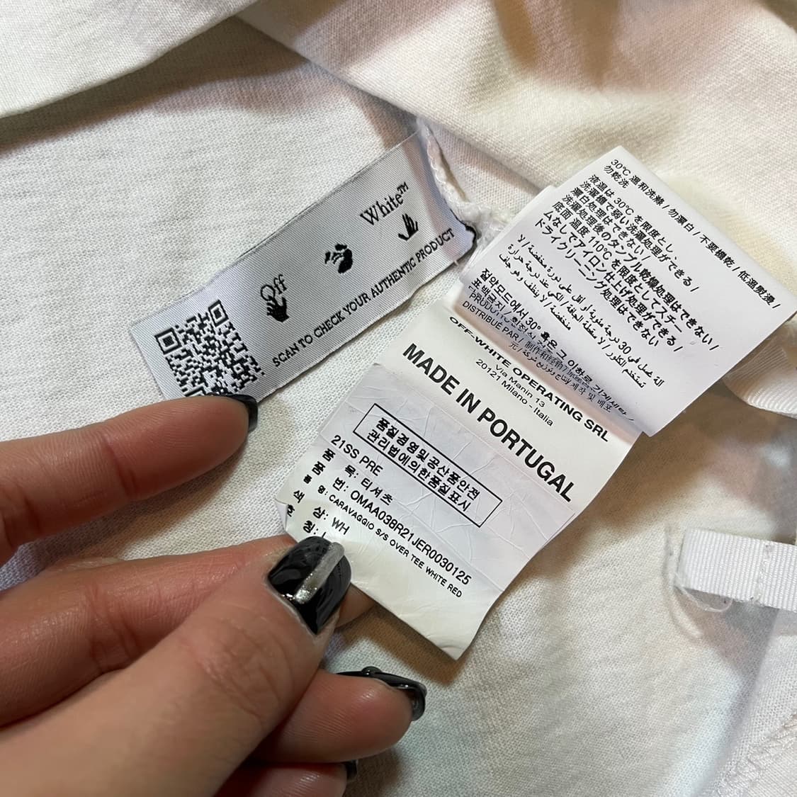 오프 화이트 카라바조 반팔 티셔츠 상품이미지5