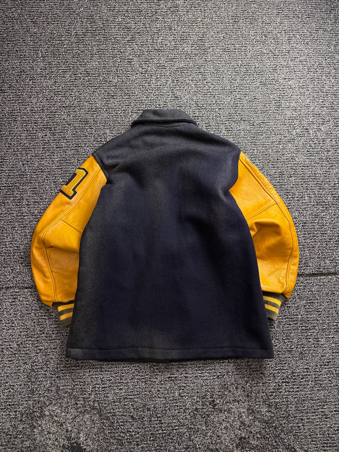 USA 빈티지 레더 에이징 모직 바시티 자켓 (상태 하) 2860 상품이미지4