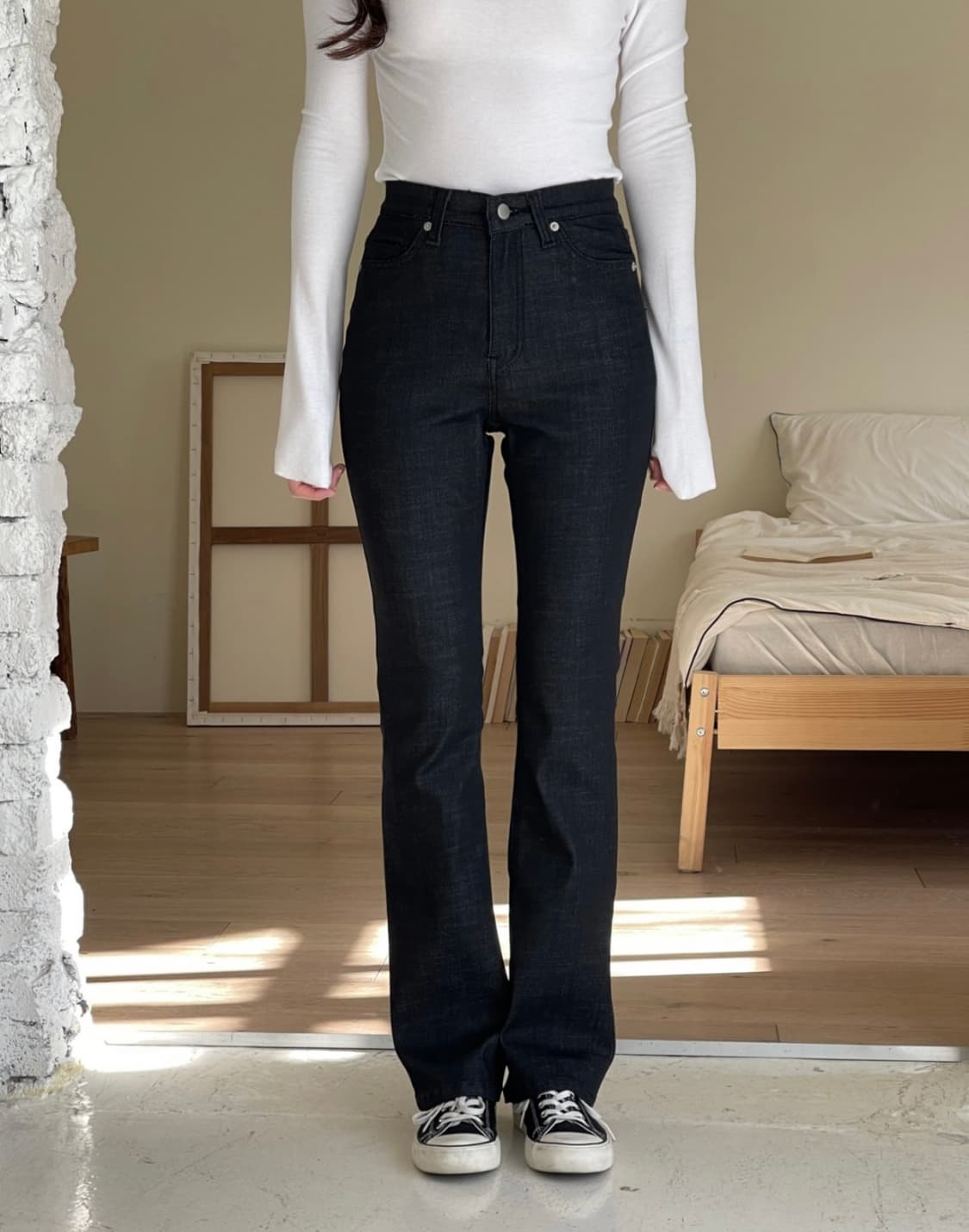 새상품) 편하고 핏이쁜 논페이드 롱부츠컷 청바지 26 상품이미지3