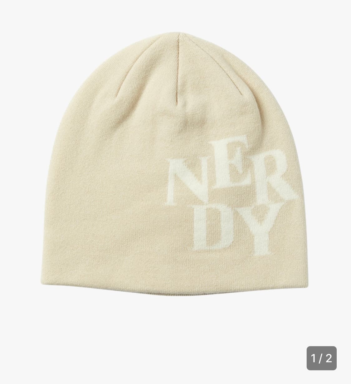 널디 로고 자카드 비니 베이지(새상품) 상품이미지1