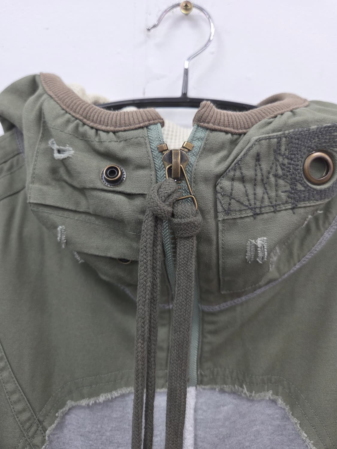 럭키 사토리우스 밀리터리 반집업후드 일본빈티지 상품이미지2