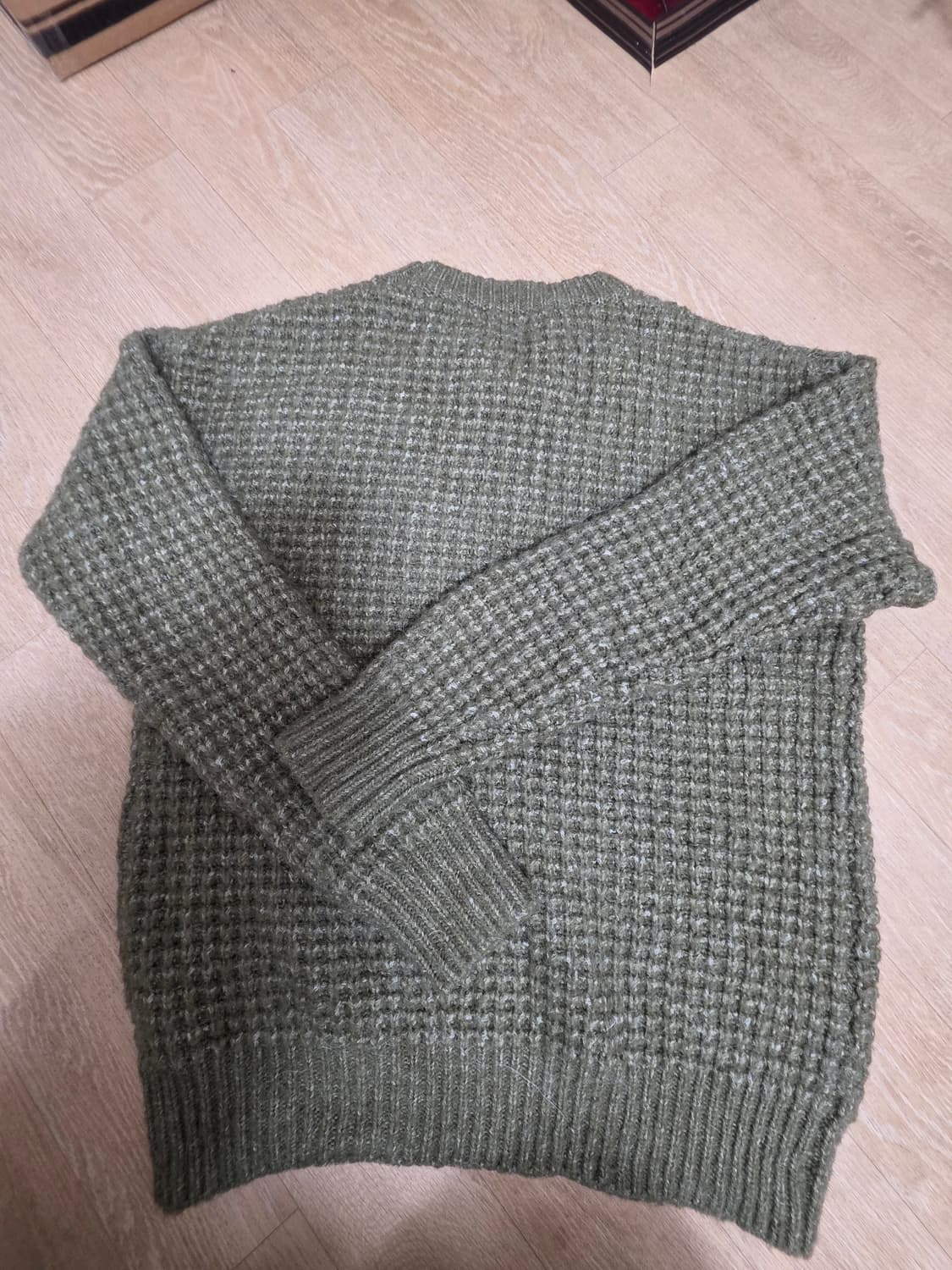 자라 알파카 블렌드 와플 니트 L 상품이미지7