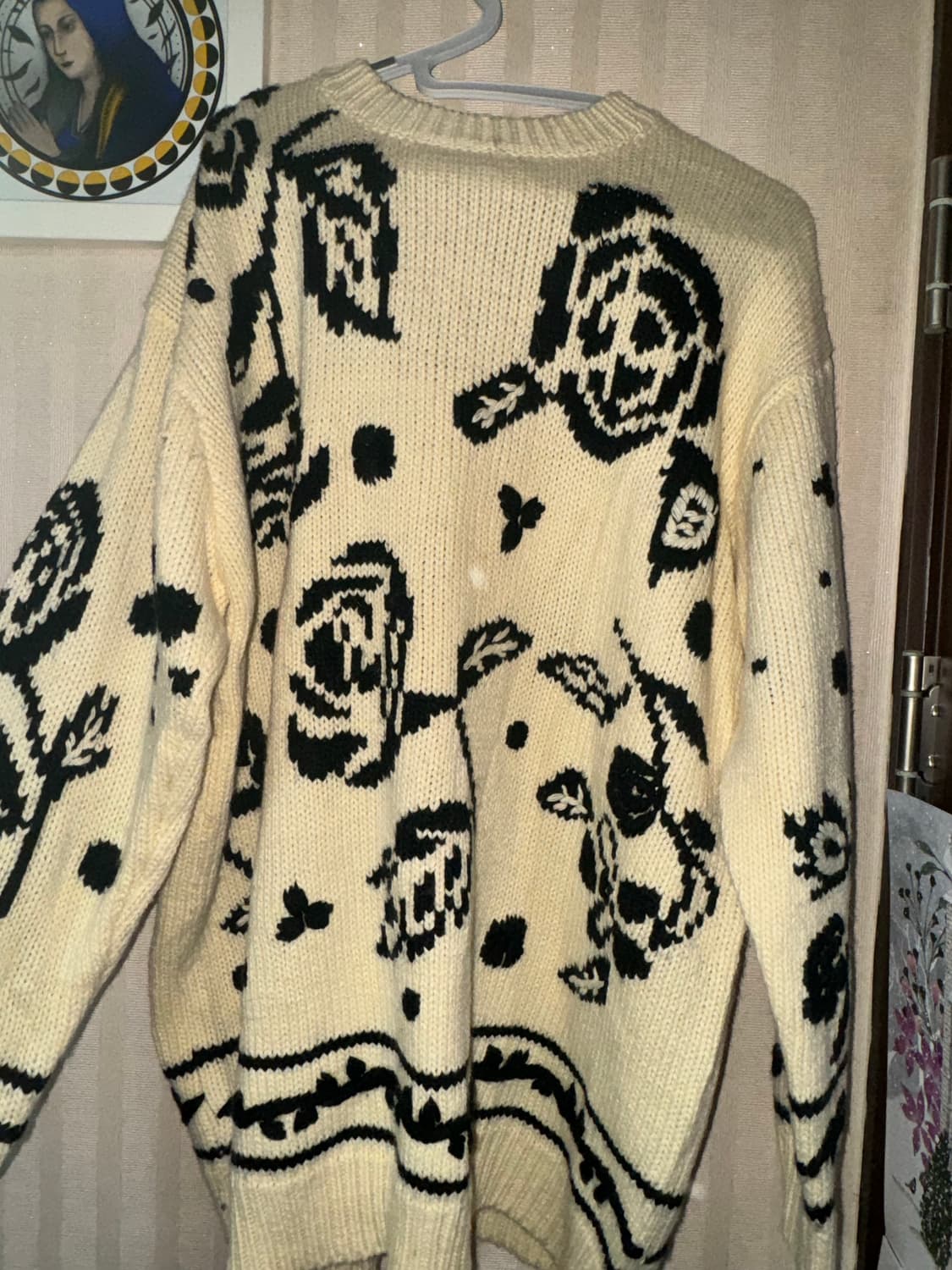 빈티지 장미 꽃 오버핏 니트 상품이미지1