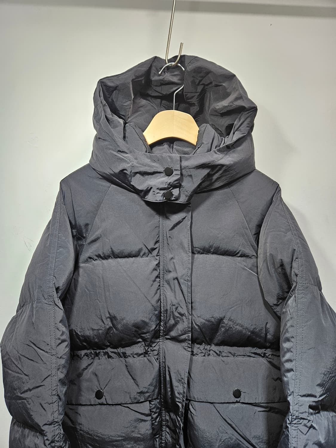 플라스틱아일랜드 블랙 후드 패딩 점퍼 Free  상품이미지5