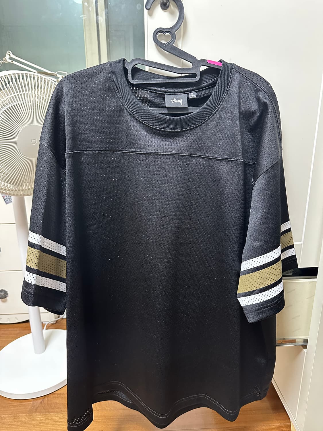 스투시 서프맨 메쉬 풋볼 저지 블랙 xl 상품이미지1
