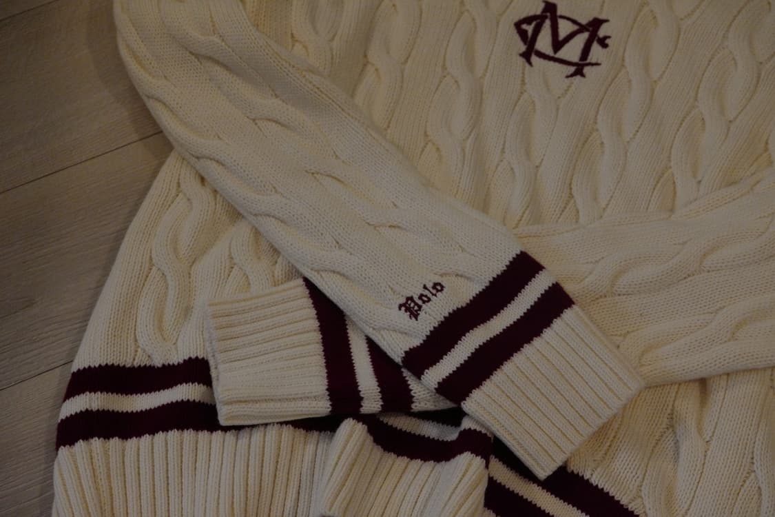 폴로 랄프로렌 모어하우스 케이블 니트 아이보리  상품이미지4