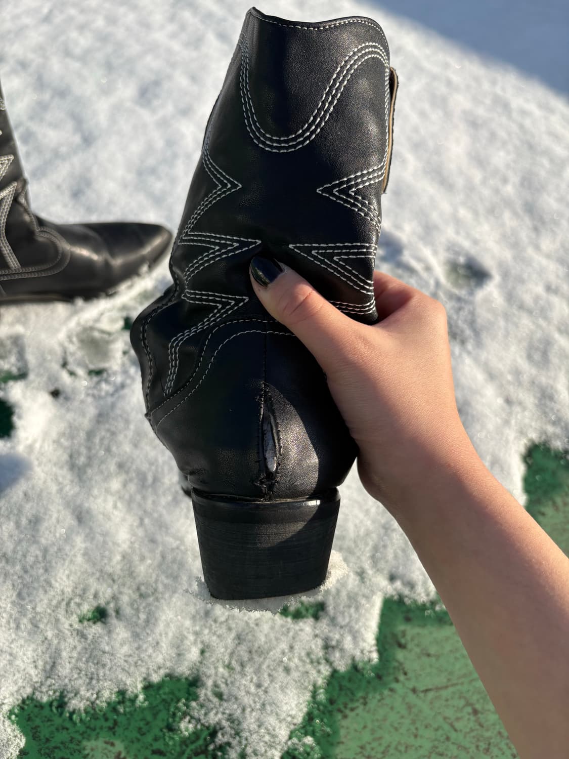 Vintage leather western boots 상품이미지2