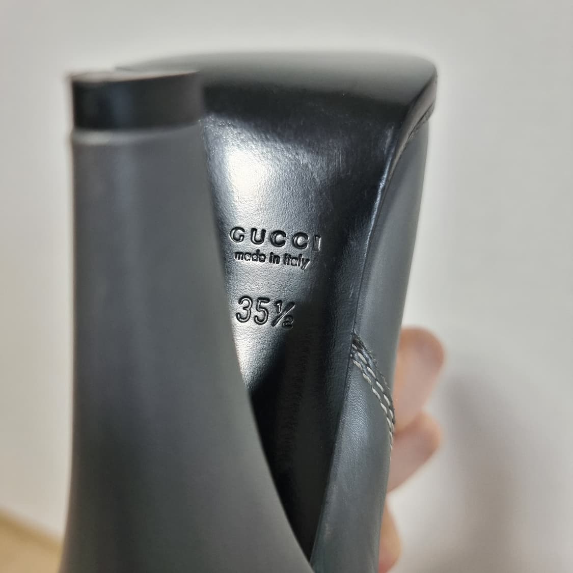 GUCCI 구찌 레더 앵클부츠 롱부츠 힐 슈즈 (225/표기35.5) 상품이미지8