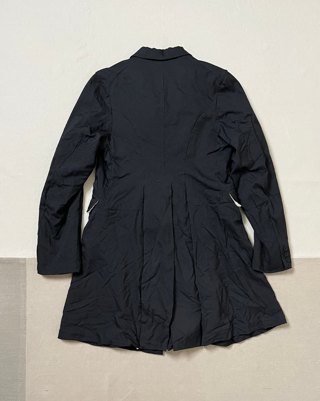 꼼데가르송 블랙 축융폴리 스트라이프 코트 comme des garcons 상품이미지2