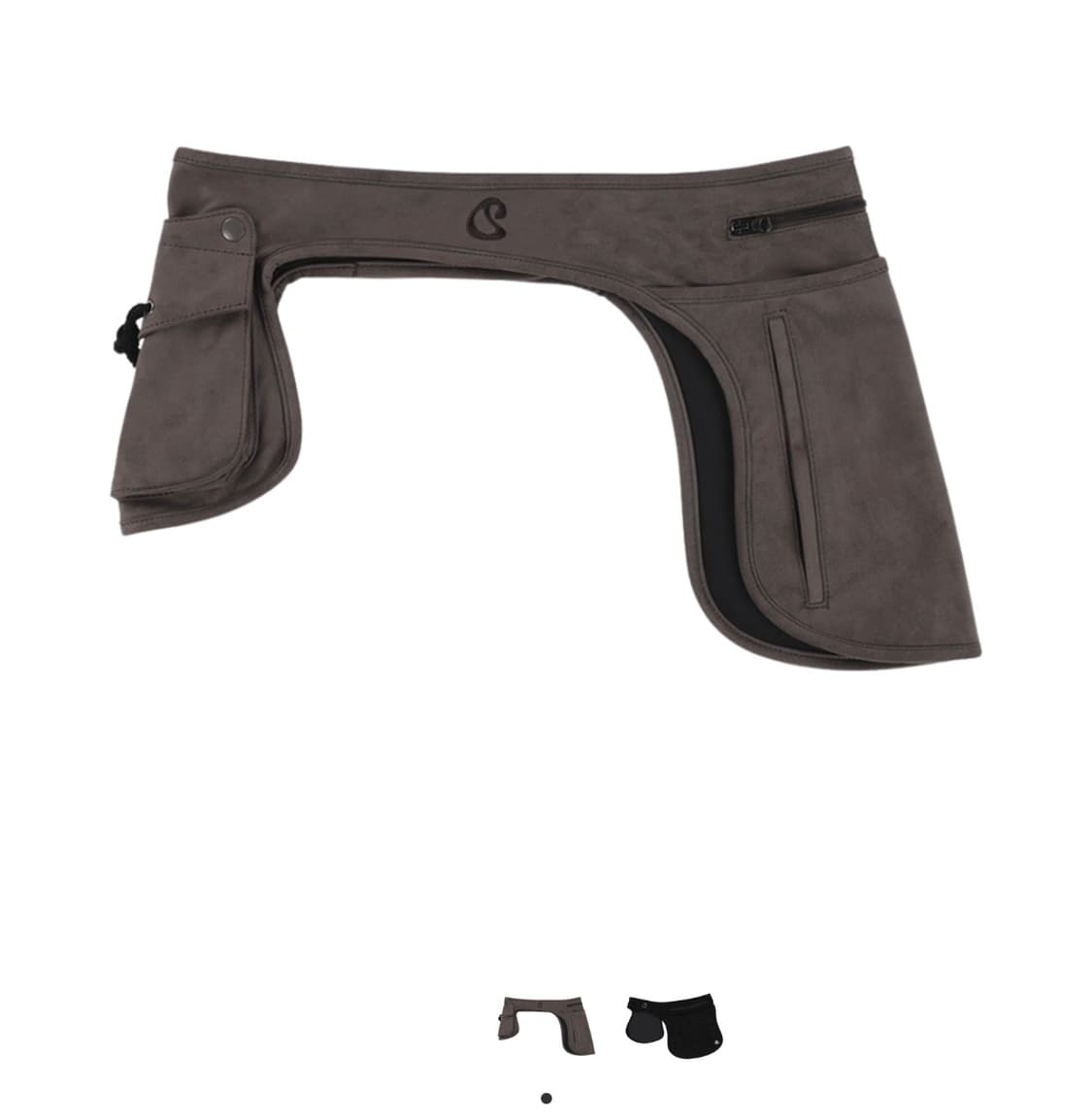 코이세이오 스웨이드 벨트 백 브라운 상품이미지1